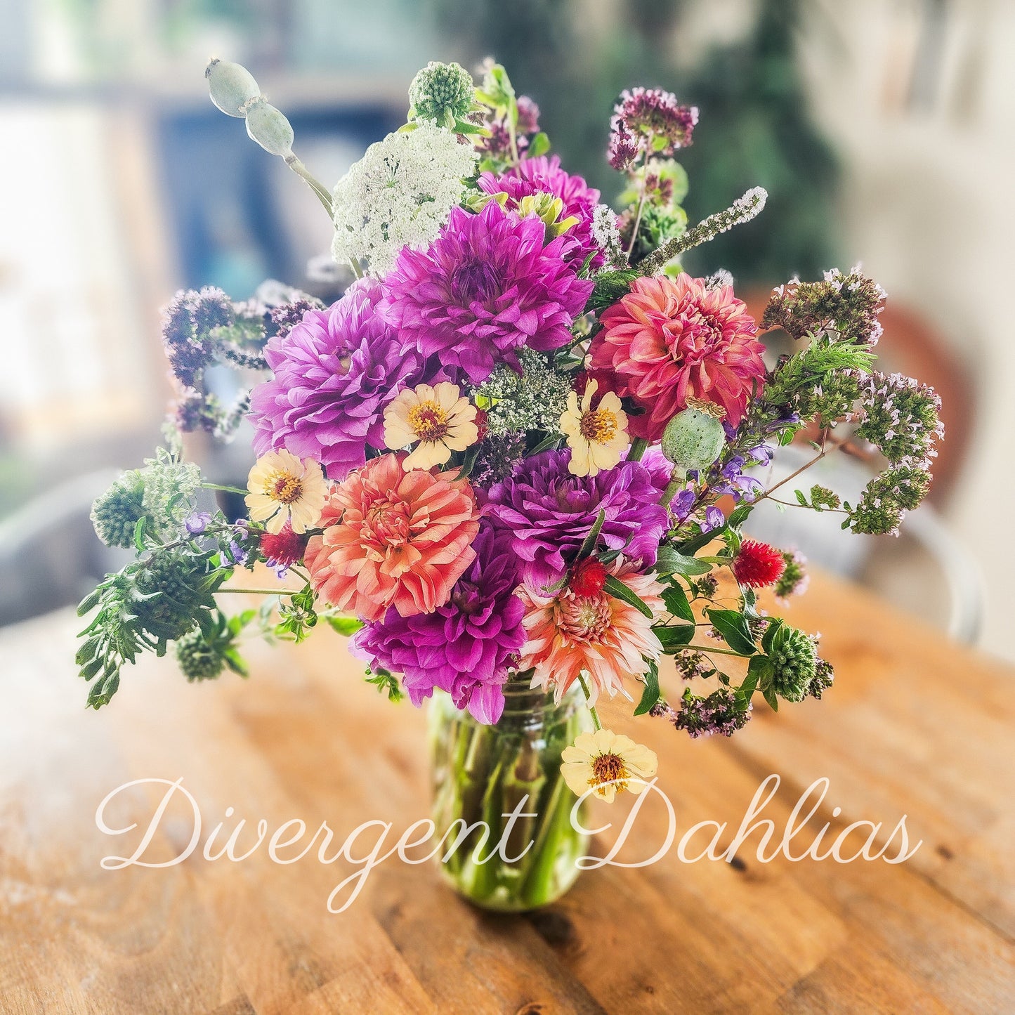 Quart Mason Jar Bouquet