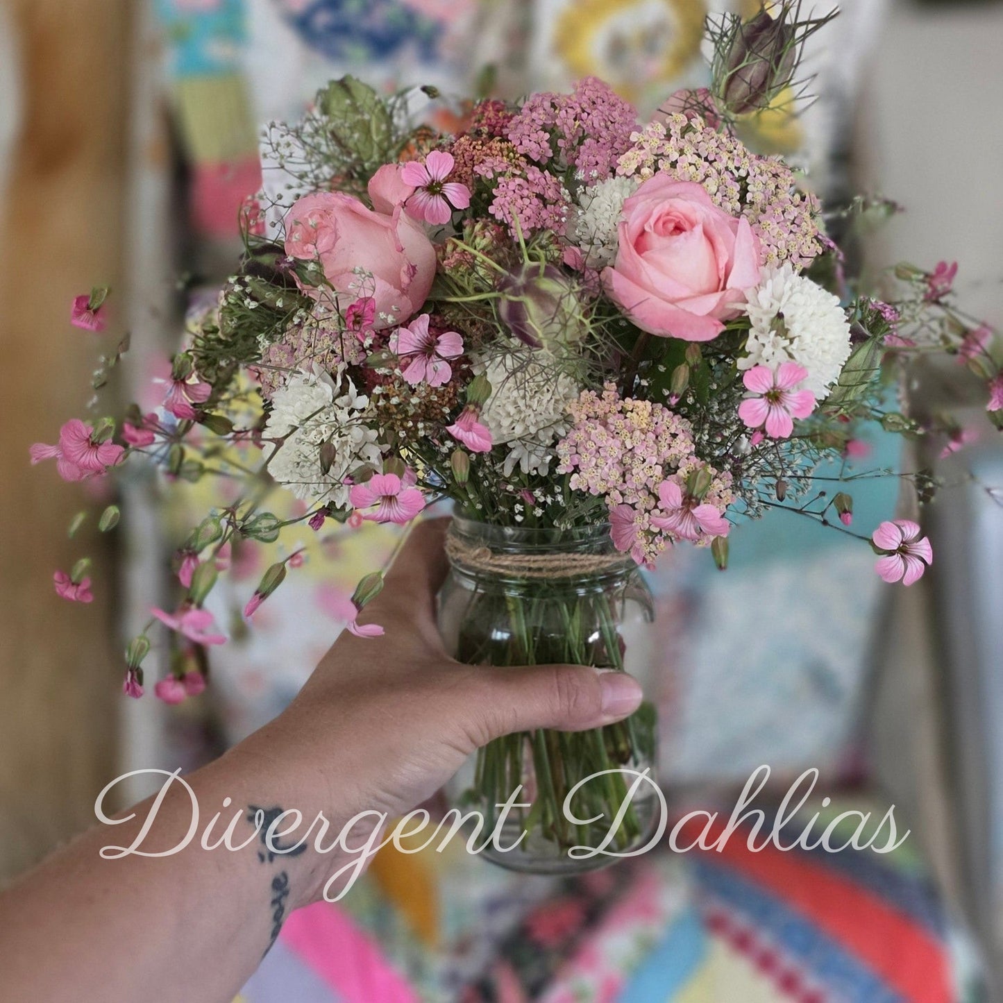 Pint Mason Jar Arrangement